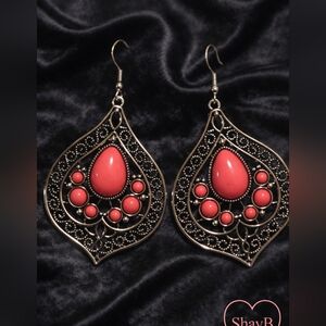 Pink Teardrop Earrings